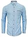 TAM WARE Mens Stylish Abstract Print Button Down Shirt TWNEL628-355S-SKYBLUE-US L