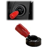 DEAELF Car Joystick Push Start Button Cover (Red) | Cool Metal Automotive Engine One-Button Start Rocker, Universal Vehicle Ignition Buttons Decoration &amp; Protective Accessories