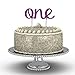 LOVELY BITON 1st First Birthday One Cake Topper Decoration Single Sided Double Purple Glitter