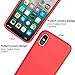 JASBON Case for iPhone X iPhone Xs Case, Liquid Silicone Case with Free Screen Protector Gel Rubber Shockproof Cover Full Protective Case for Apple iPhone Xs/X-Red