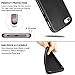 TENDLIN Compatible with iPhone 5S Case/iPhone SE 2016 Case (1st Gen) Leather Back Flexible TPU Silicone Hybrid Arc Bumper Shockproof Case for iPhone 5 / 5S / SE (1st Gen 2016) - Black