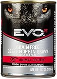 EVO 95% Beef Canned Dog Food - 12x13.2 oz