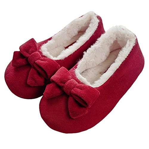 Girls  classic princess style velvet memory foam house slippers (…