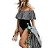 MOMTUESDAYS2 Women One Piece Beachwear Swimwear Monokini Push-Up Padded Bikini (XL, Black)