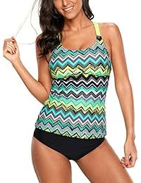 Tankini de rayas para dama, sin parte inferior (S-XXXL)
