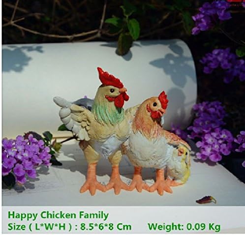 Mini Animals Craft Chicken Family Fairy Garden Miniatures Ornaments Garden Decoration Mother'S Day Gift