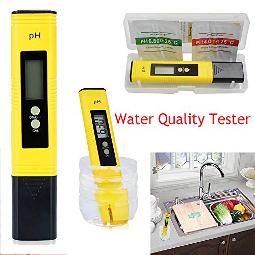 HJuyYuah Electric Digital PH Meter Tester Pocket Water Hydroponics Pen Aquarium Pool Test Yellow
