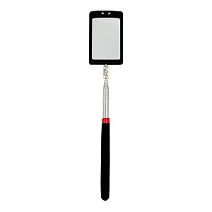 Houseables Inspection Mirror, LED Light Telescoping Mirrors, 34