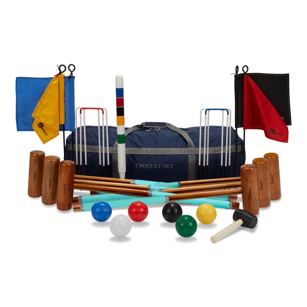 Uber Games 6 player Garden Croquet Set with Nylon Bag