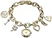 Anne Klein Women's 10-7604CHRM Swarovski Crystal Gold-Tone Charm Bracelet Watch