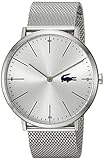 Lacoste Men's Moon Quartz Watch with Stainless-Steel Strap, Silver, 20 (Model: 2010901)
