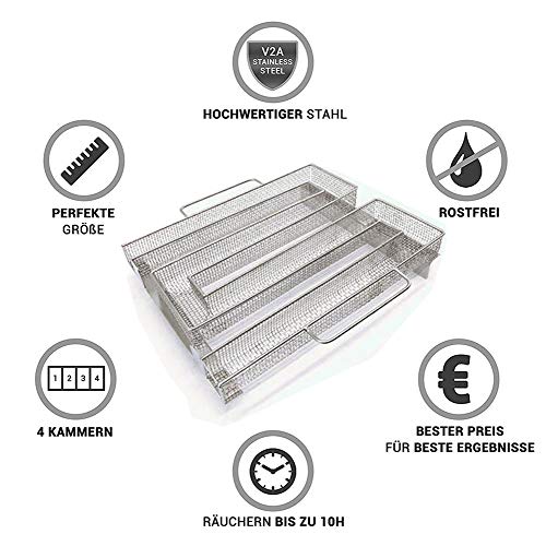 Kaltrauchgenerator, Kaltraucherzeuger aus hochwertigem Edelstahl, Sparbrand für Räucherofen, Smoker oder Grill… – Bild 6