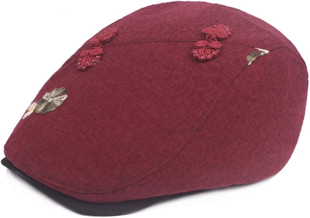 floral flat cap