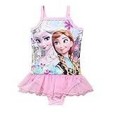 Toddlers Swimsuit Girls Bathing Suit Elsa Princess One Piece Ruffle Swimwear Tankini for Baby Girls