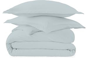 Whisper Organics Duvet Cover - 100% Organic Cotton Duvet Cover - 300 Thread Count Sateen Weave - GOTS Certified, Color Shore (King/Cal King Size)