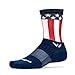 Swiftwick - Vision FIVE Pride, Crew Socks That Show of Your State or USA Pride, Blue/White/Red American Pride, Medium