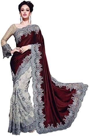 Aarah Women's Heavy Work Ethnic Wedding And Party Wear Sari