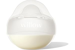 Willow - Silicone Wearable Breast Pump - Passive Suction Milk Collector - Hands Free Manual Breast Pump - Dishwasher Safe - Breastfeeding Essentials - Easy Pour Spout for Milk Storage Bags - BPA Free