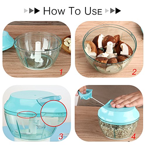 Cambom Quick Pull Food Chopper Mini Manual Food Processor Chopper