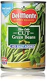 Del Monte Blue Lake Cut Green Beans, No Salt Added 14.5 Oz (Pack of 6)
