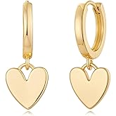 MYEARS Women Earrings Gold Huggie Hoop Dangle Drop 14K Gold Plated Small Simple Hypoallergenic Everyday Jewelry