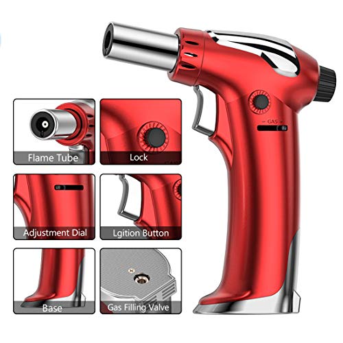 ZEBRE Butane Torch, Refillable Culinary Torch Kitchen Blow Torch