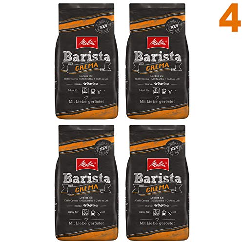 Melitta Barista Crema, Ganze Kaffeebohnen 4x 1000g (4000g) - ausgewogener, harmonischer Kaffee – Bild 3