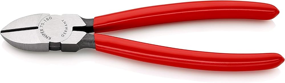 KNIPEX Diagonal Cutter 180 mm Plastic Coated 70 01 180 Precision Cutting