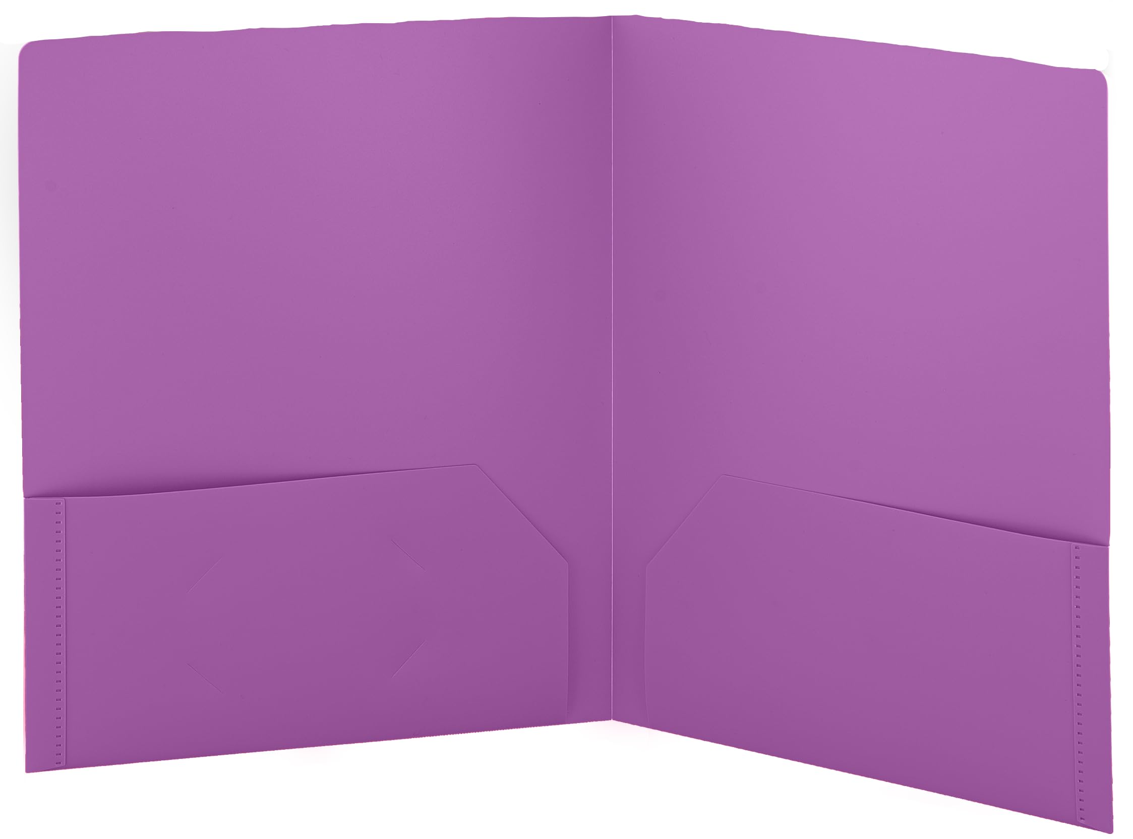 Photo 1 of Enday Plastic File Folder with 2 Pockets, Purple, Letter Size, 11.5 x 9.5 in