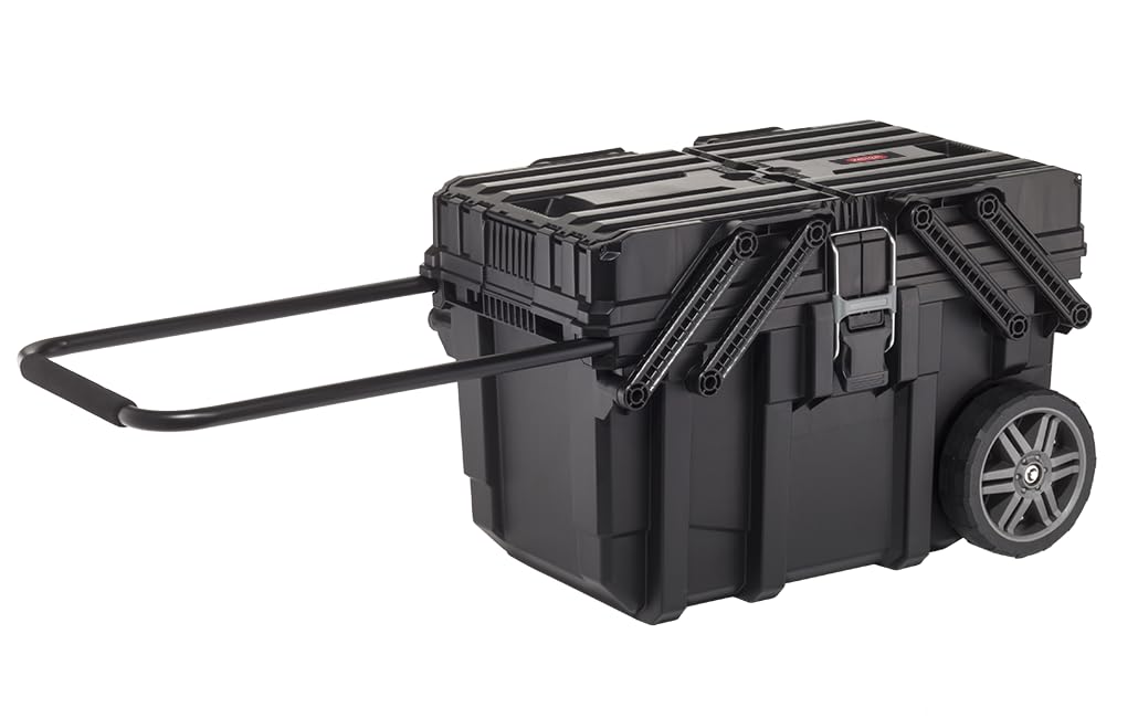 Keter 17203037 KET17203037 Wheeled Job Box Black, 57 Litre
