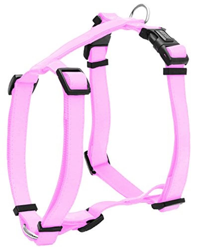 Croci H-Shaped Polyurethane Harness, 15 mm, Glossy Fuchsia