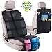 Car Seat Protector + Rear Seat Organizer For Kids - Waterproof & Stain Resistant Protective Backseat Kick Mat W/ Storage Pockets & Tablet Holder - Baby Travel Kickmat & Front / Back Seat Cover Set