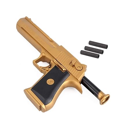 Amazoncom Meetlove Golden Desert Eagle Toy Foam Dart Gun
