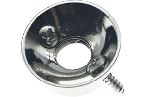 KAISH Nickel Brass Metric Electric Guitar Jackplate Electrosocket Jack Plate for FD Import Style Tele/Telecaster