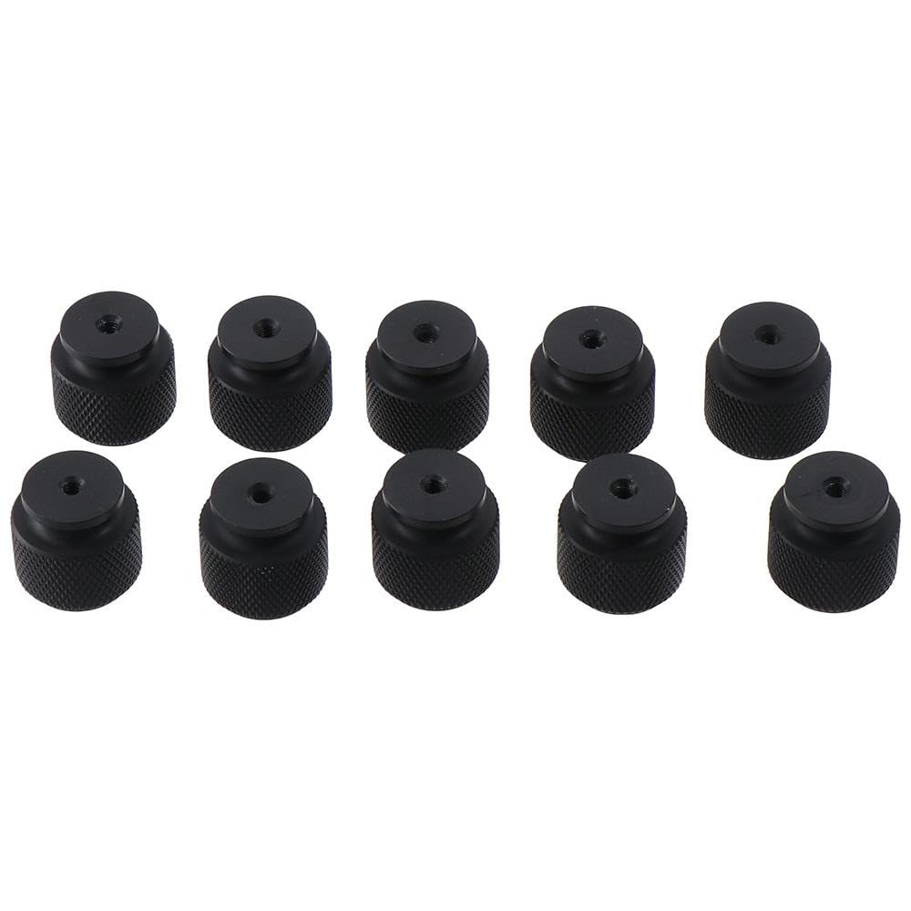 Upluckey Drawer Pulls Round Single Hole Matte Black Dresser Knob Modern Cabinet Knobs Cupboard and Wardrobe