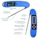 Digital BBQ Food Thermometer Instant Read Voicing LED Light Collapsible Probe Auto-off Food-Safe Thermometer for Grill Meat Liquid Oil Coffee Milk