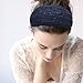Lace Flower Headband - Lace Hairband Black Flowers Head Wrap Women's Classic Hairband Hair Accessory (Navy Strip)