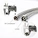 HOMEIDEAS 32-Inch Faucet Connector Braided Stainless Steel Supply Hoses With 3/8