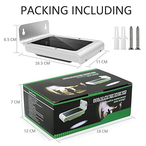 image for Solar Lights, GRACETOP 24 LED Outdoor Solar Motion Sensor Lights for G