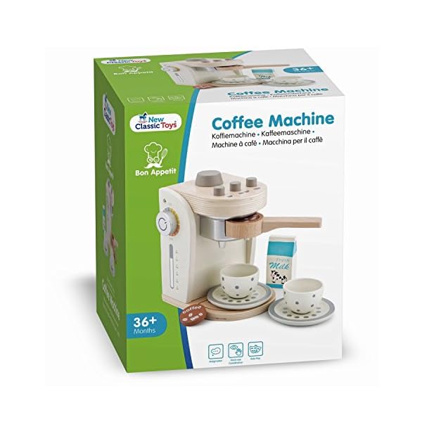 New Classic Toys 10705 Kaffeemaschine, 3 Jahre to 9 Jahre, Weiß, Weis – Bild 6