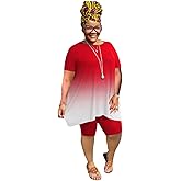 YeGine Women Plus Size 2 Piece Outfits Casual Short Sleeve Tunic Tops Shorts Sets Summer Oversized Tshirts Shorts Sweatsuits