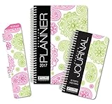 HARDCOVER Fashion Daily Planner Set - Includes 14 Month 2017 Calendar Year (5.5