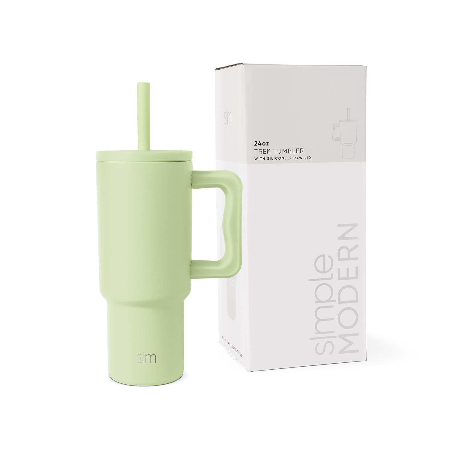 Photo 1 of Simple Modern Kids 24 oz Tumbler with Handle and Silicone Straw Lid | Spill Proof and Leak Resistant | Reusable Stainless Steel Bottle | Gift Kids Boys Girls | Trek Collection | Sandy Seas