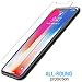 FlexGear Case for iPhone X 360 Slim Hard Case w Soft Touch Coating and Glass Screen Protector, Designed for iPhone X (Matte Black)