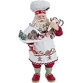 Kurt S. Adler 10.5-Inch Fabriché Gingerbread Chef Santa