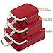 Set of 3 Gonex Packing Cubes, Clothing Compression Cube Extensible Storage Bags Organizers(Red)