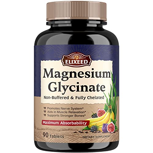 Elixeed Magnesium Glycinate, 300 mg of Elemental Magnesium, Chelated & NonBuffered, Maximum