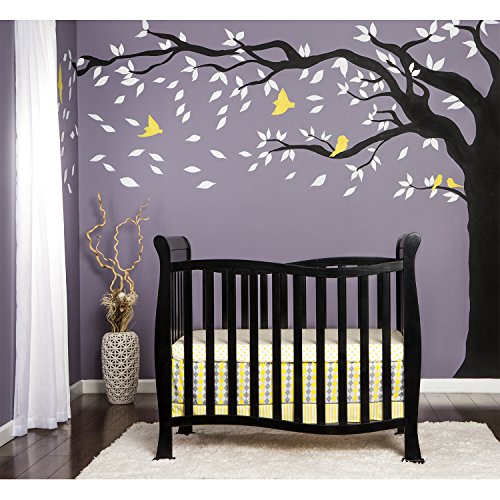 Dream On Me Violet 4 in 1 Convertible Mini Crib, Black
