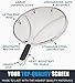 Chefast Splatter Screen Set: 13 Inches Stainless Steel Oil Splash Guard, Grill and Cooking Pan Scrapers, and Silicone Hot Handle Holder - Grease Screen for Frying Pans and Skillet