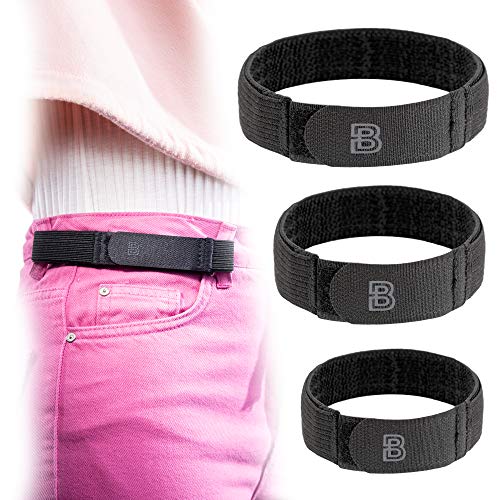 BeltBro For Women No Buckle Elastic Belt — (S, M, L) — Fits 1 Inch Belt Loops, Easy To Use